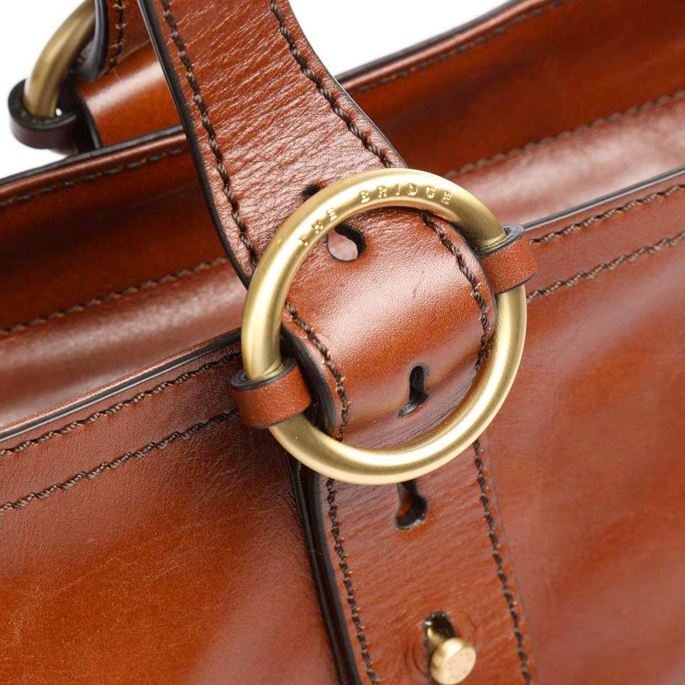 Borsa Donna Shopper a Spalla THE BRIDGE in Pelle Marrone linea Matilde