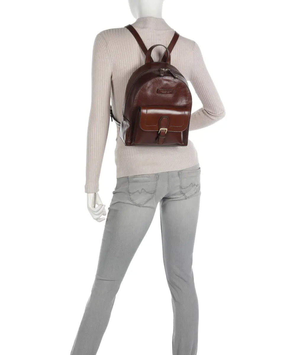 Zaino Donna THE BRIDGE in Pelle Marrone linea Giovanna – Cuoieriashop