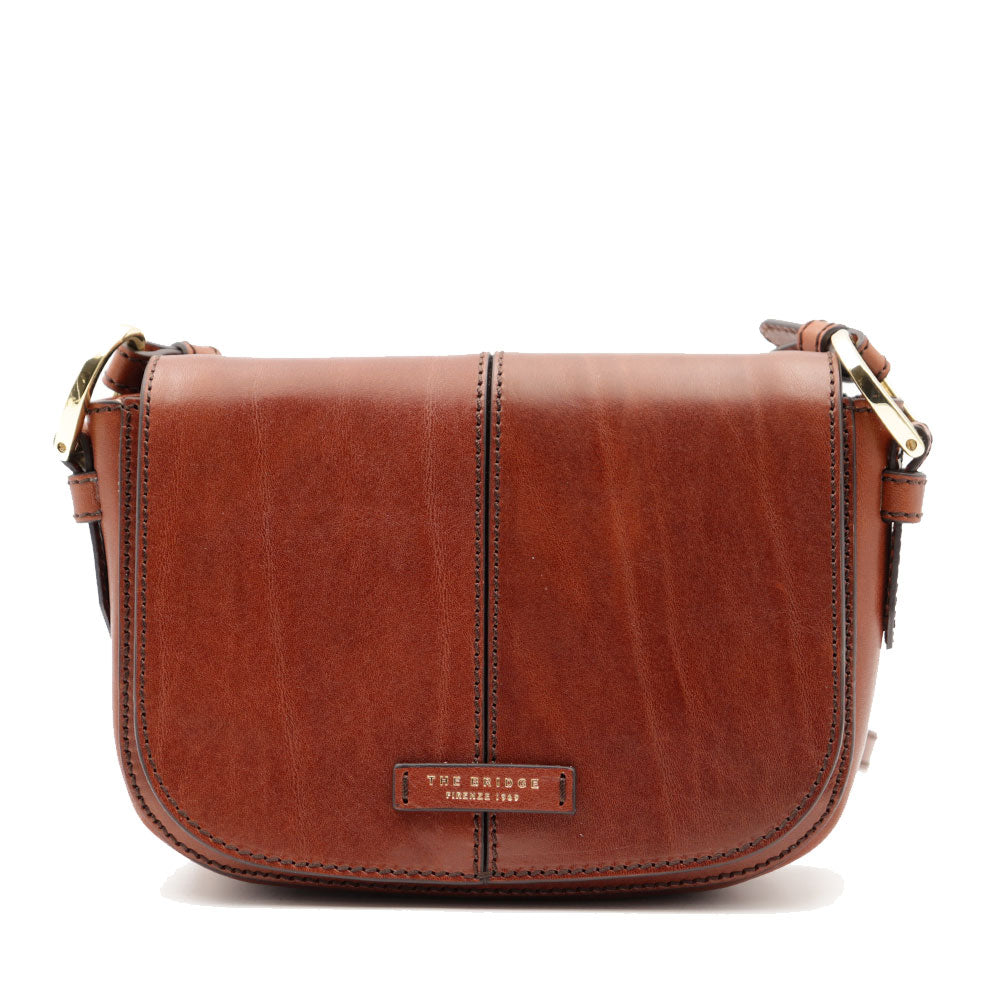 Borsa Donna a Tracolla Piccola THE BRIDGE linea Faentina in Pelle Marrone