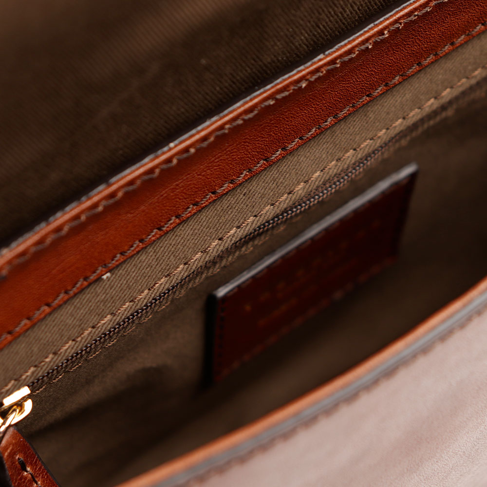 Borsa Donna a Tracolla Piccola THE BRIDGE linea Faentina in Pelle Marrone