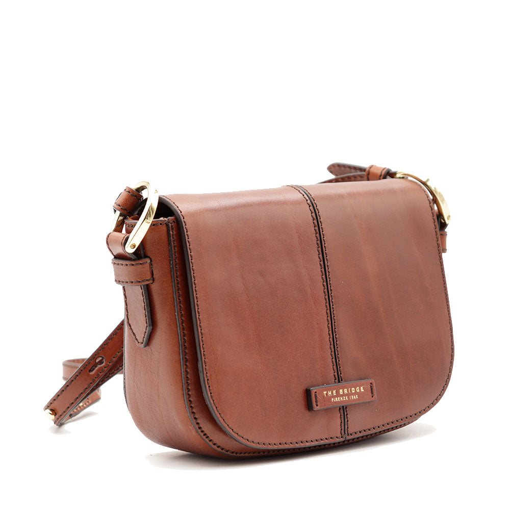 Borsa Donna a Tracolla Piccola THE BRIDGE linea Faentina in Pelle Marrone