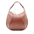 Hobo-Tasche für Damen mit Schultergurt THE BRIDGE Brigida-Linie aus braunem Leder