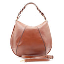 Hobo-Tasche für Damen mit Schultergurt THE BRIDGE Brigida-Linie aus braunem Leder