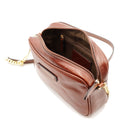 Borsa Donna a Tracolla con Catena THE BRIDGE linea Elettra in Pelle Marrone