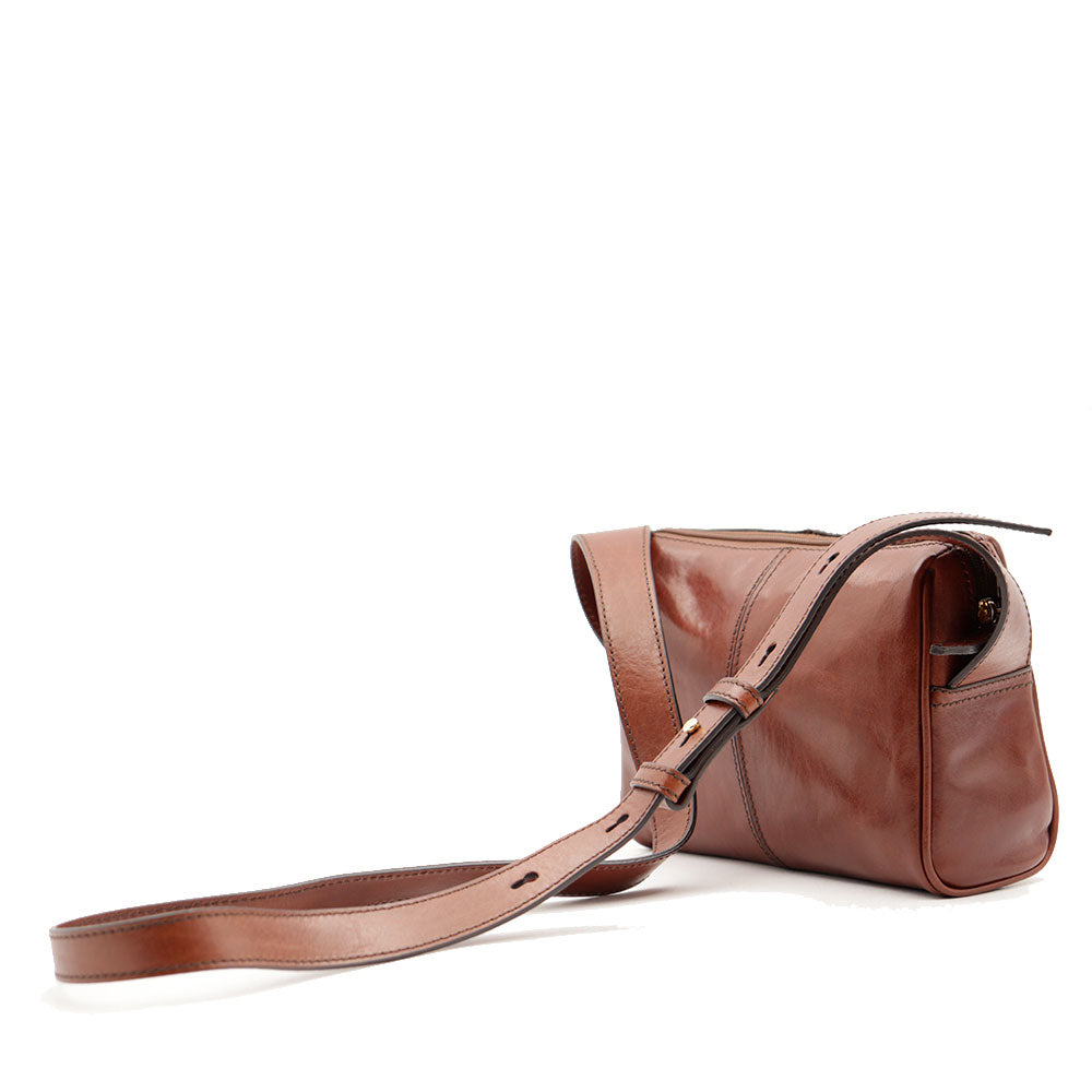 Borsa Donna a Tracolla THE BRIDGE linea Flora in Pelle Marrone