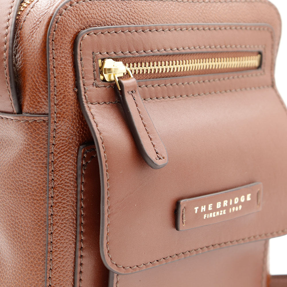Borsello Uomo THE BRIDGE linea Alberto in Pelle Marrone