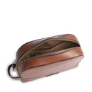 Beauty Case THE BRIDGE Domitilla-Linie aus braunem Leder