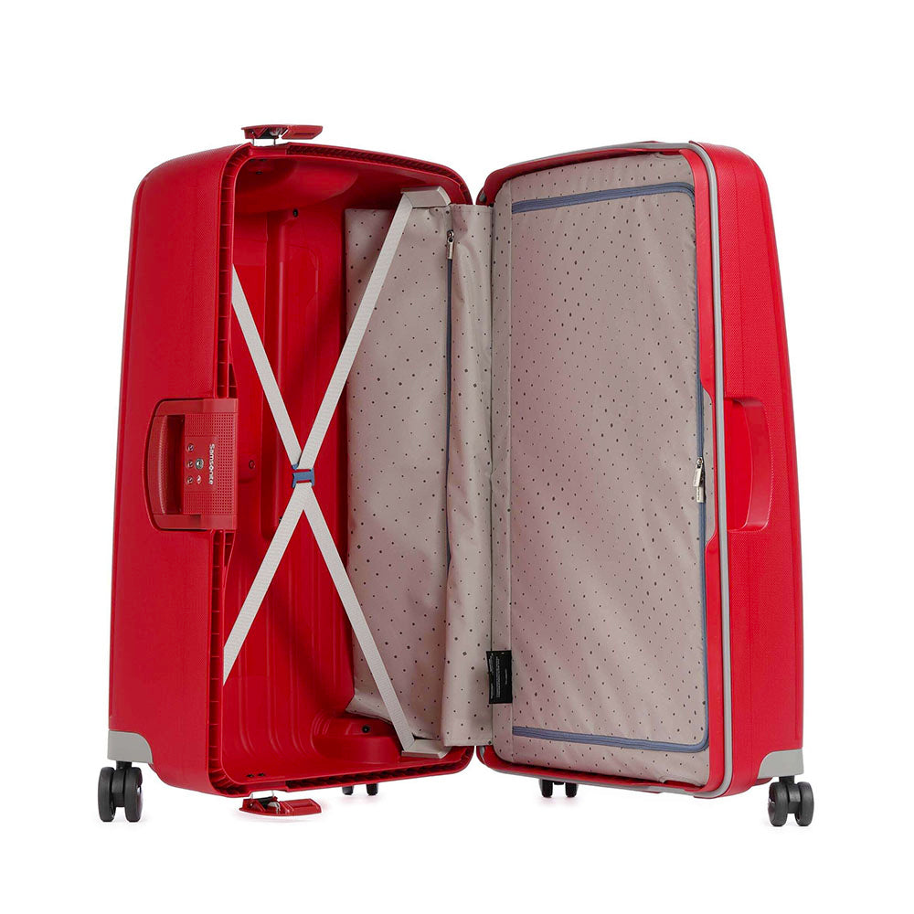 Trolley Grande Rigido 4 Ruote SAMSONITE linea S'Cure Rosso