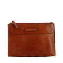 Pochette Uomo Piccola THE BRIDGE linea Dante in Pelle Marrone