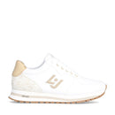 Scarpe LIU JO Wonder 700 Sneakers Running Bianche con Inserti Laminati Oro