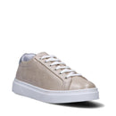 Scarpe LIU JO Iris 11 Sneakers in Pelle Laminata Platino con Maxi Logo