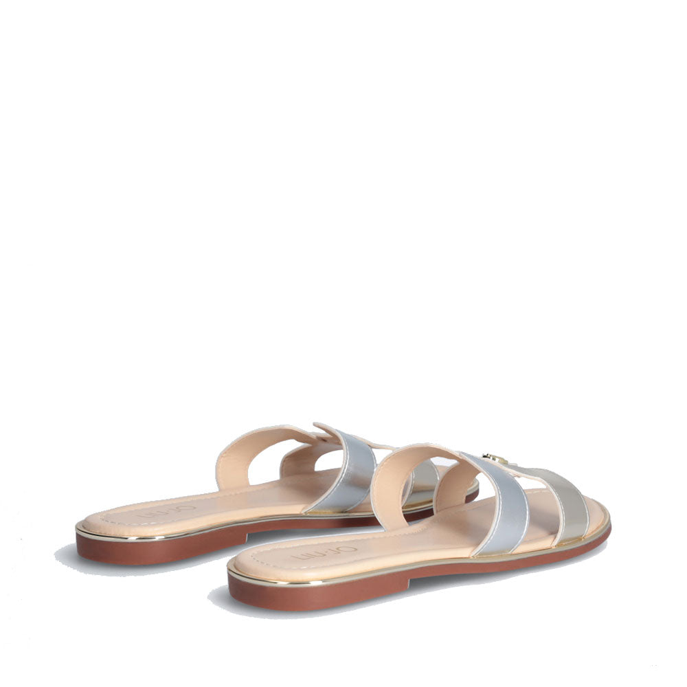 Ciabatta Flat LIU JO Sally 716 Metallizzate colore Gold e Silver