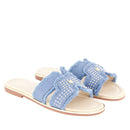 Ciabatta Flat LIU JO Sally 716 in Denim con Micro Borchie