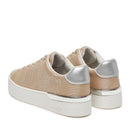 Sneakers Platform LIU JO Silvia 907 stampa Saffiano Laminato color Sabbia