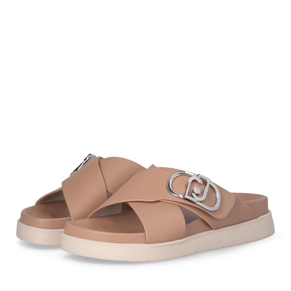 Ciabatte Platform LIU JO Penny 901 in Pelle color Cuoio