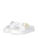 LIU JO Penny 901 Plateau-Slipper aus weißem Leder
