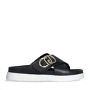 LIU JO Penny 901 Plateau-Slipper aus schwarzem Leder