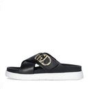 LIU JO Penny 901 Plateau-Slipper aus schwarzem Leder