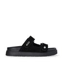 LIU JO Penny 902 Doppelband-Slipper aus schwarzem Wildleder