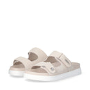 LIU JO Penny 902 Doppelband-Slipper aus butterfarbenem Wildleder
