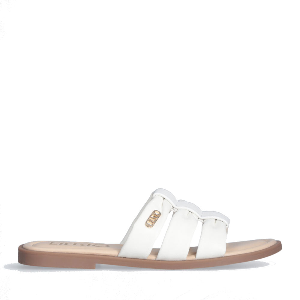Ciabatte Flat LIU JO Amira 932 Bianche con Logo