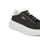 Sneakers Platform LIU JO Babol 01 Nero con Logo Embossed All Over