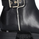 Sneakers Boots LIU JO Kiss 802 Nero con Inserto Stretch e Fibbia Logata