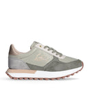 Sneakers Running LIU JO Evelyn 820 in Microfibra con Inserti Laminati Military Light Taupe