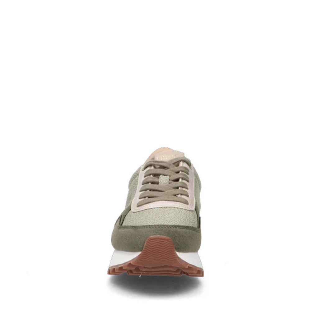 Sneakers Running LIU JO Evelyn 820 in Microfibra con Inserti Laminati Military Light Taupe