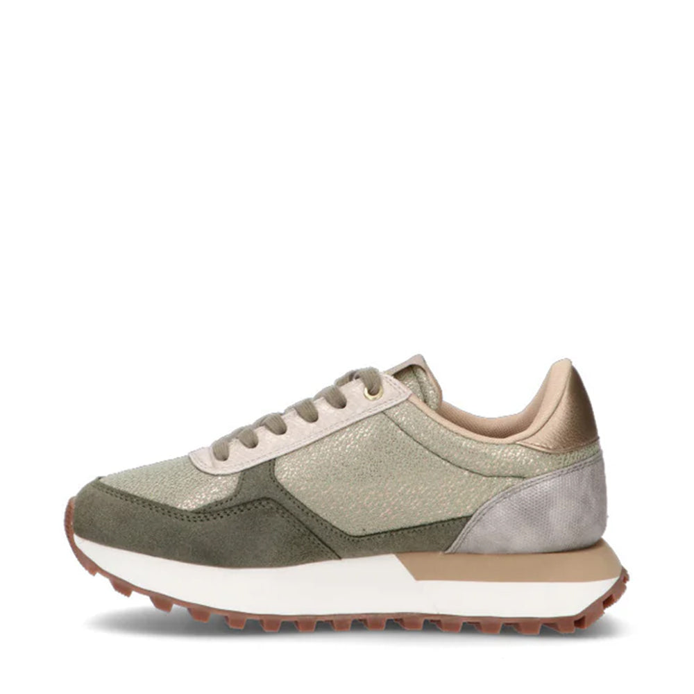 Sneakers Running LIU JO Evelyn 820 in Microfibra con Inserti Laminati Military Light Taupe