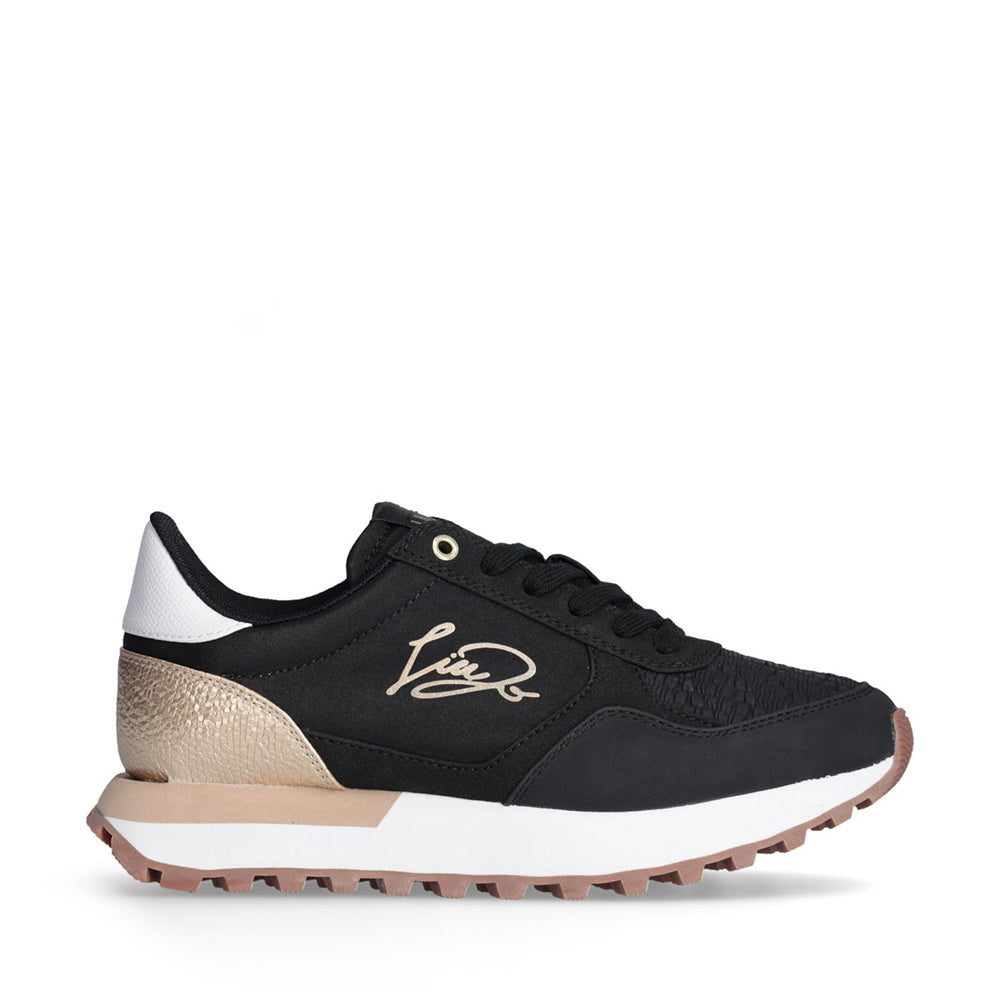 Sneakers Running LIU JO Evelyn 820 in Nylon e Microfibra Black Gold