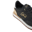 LIU JO Evelyn 820 Laufsneaker aus schwarzgoldenem Nylon und Mikrofaser