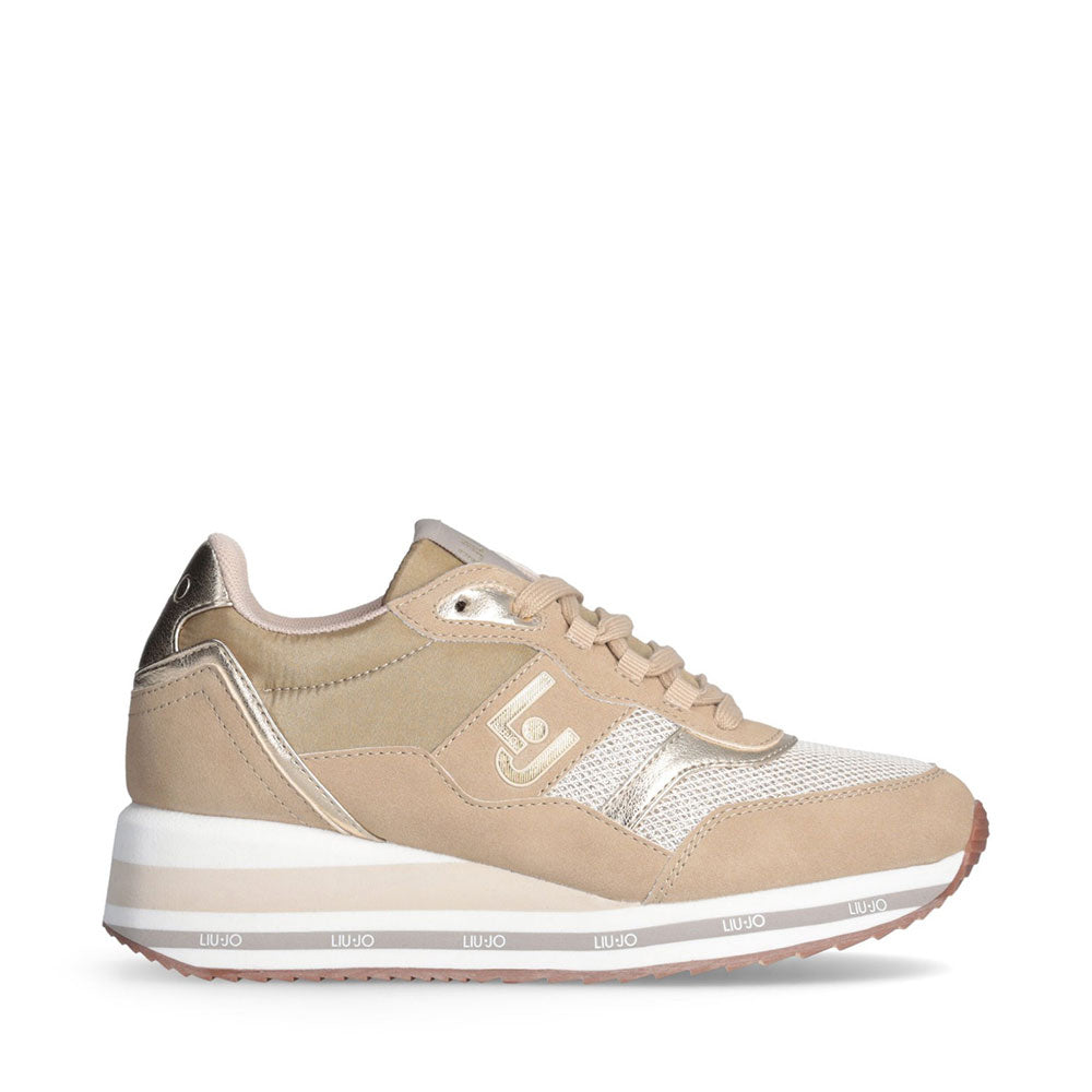 Sneakers Running LIU JO Olivia 822 in Microfibra e Nylon color Taupe