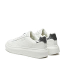 Sneakers Platform LIU JO Babol 01 in Pelle Bianca con Inserti Silver