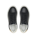Sneakers Platform LIU JO Babol 01 in Pelle Nera con Inserti Oro