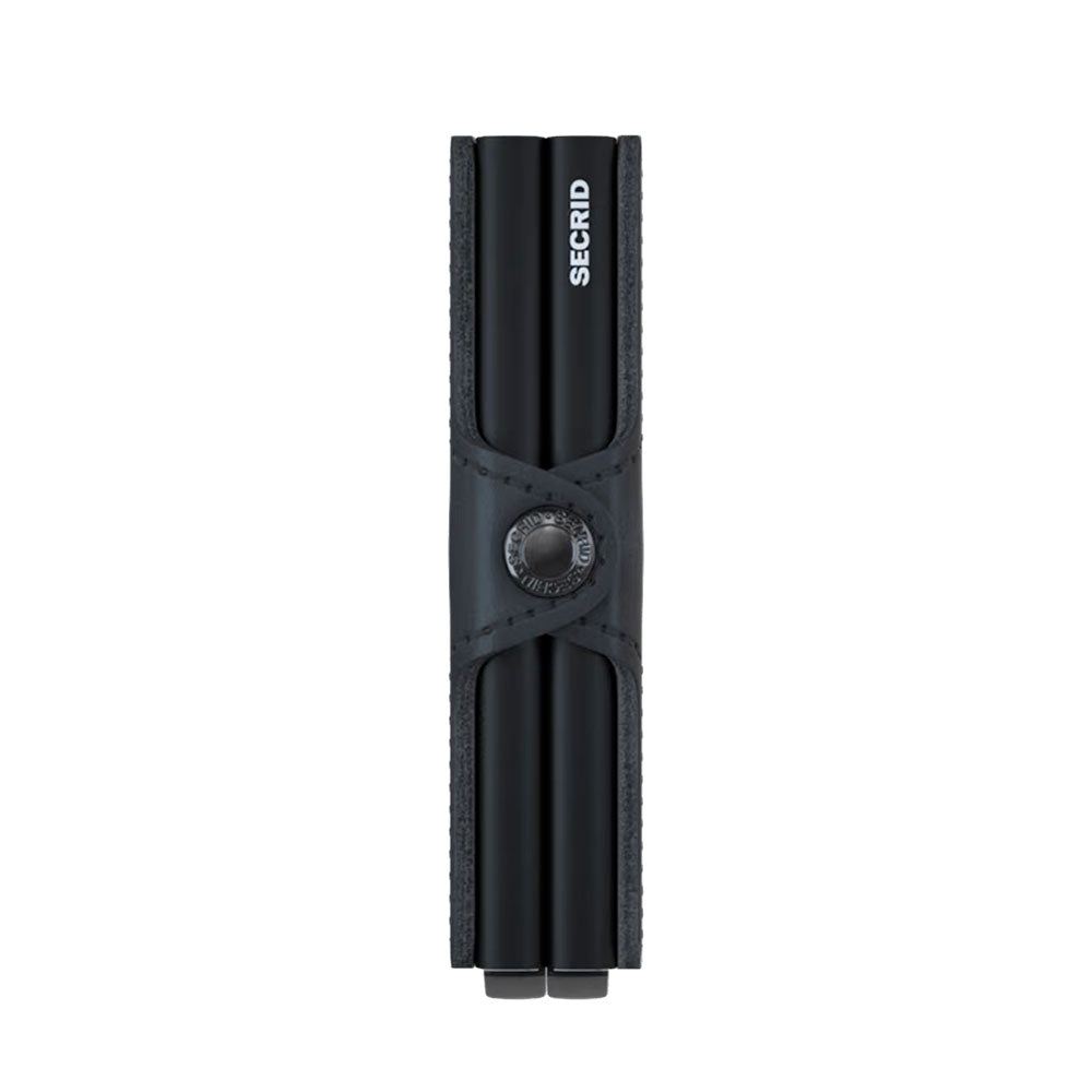 Porta Carte con Clip SECRID linea Twinwallet Vintage in Pelle Black con RFID