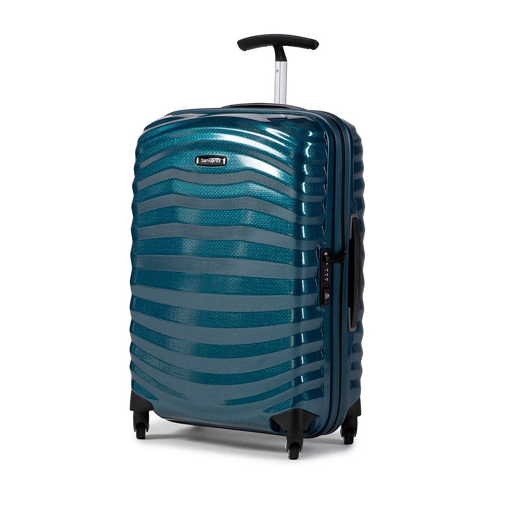 Trolley Cabina Rigido 4 Ruote SAMSONITE linea Lite-Shock Blu Petrolio