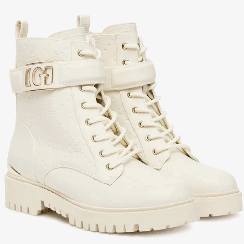 Scarpe Donna GUESS Anfibi linea Oranda colore Ivory