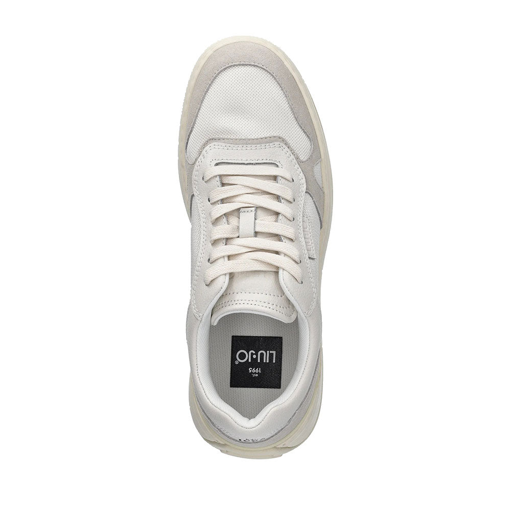 Sneakers Uomo LIU JO Boy 02 in Suede e Mesh Off White