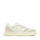 LIU JO Boy 02 Herren-Sneaker aus cremeweißem getrommeltem Leder