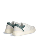 LIU JO Boy 02 Herren-Sneaker aus weißem getrommeltem Leder mit grünem Detail