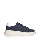 LIU JO Big 01 Herren-Sneaker aus marineblauem und weißem Wildleder