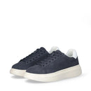 LIU JO Big 01 Herren-Sneaker aus marineblauem und weißem Wildleder