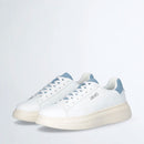 LIU JO Big 01 Herren-Sneaker aus weißem Leder mit Denim-Einsätzen