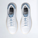 LIU JO Big 01 Herren-Sneaker aus weißem Leder mit Denim-Einsätzen