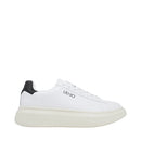 LIU JO Big 01 Herren-Sneaker aus weißem Leder mit schwarzem Detail