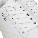 LIU JO Big 01 Herren-Sneaker aus weißem Leder mit schwarzem Detail