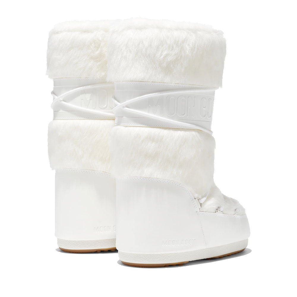 Stivali da Neve Donna MOON BOOT Icon Faux Fur Optical White