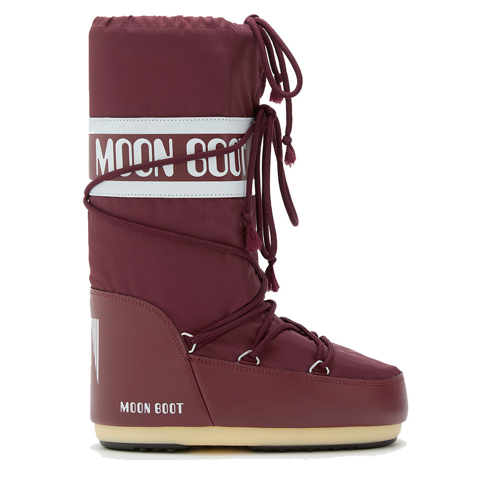 Stivali da Neve Unisex MOON BOOT Icon Nylon Burgundy