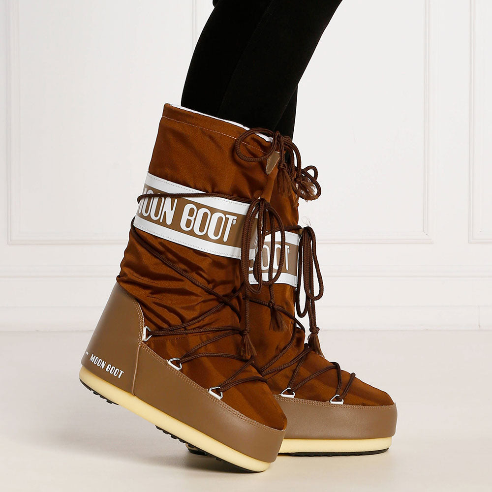 Stivali da Neve Unisex MOON BOOT Icon Nylon Colore Shitake